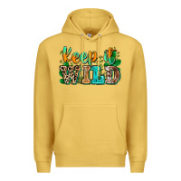 Antique Gold keep it wild Premium Hoodie - Zillion Design Studio