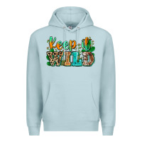 Blue Mist keep it wild Premium Hoodie - Zillion Design Studio