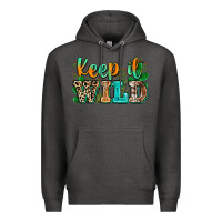 Charcoal Heather keep it wild Premium Hoodie - Zillion Design Studio
