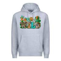 Heather Grey keep it wild Premium Hoodie - Zillion Design Studio