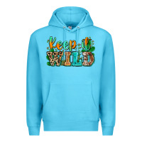 Ocean Blue keep it wild Premium Hoodie - Zillion Design Studio