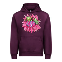 Mauve Wine sunflower pumpkin breast cancer Urban Hoodie - Zillion Design Studio