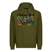 Army Green i wanna be a cowboy baby Premium Hoodie - Zillion Design Studio