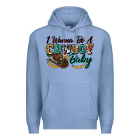 Colony Blue i wanna be a cowboy baby Premium Hoodie - Zillion Design Studio