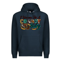 Navy i wanna be a cowboy baby Premium Hoodie - Zillion Design Studio