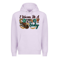 Lilac i wanna be a cowboy baby Premium Hoodie - Zillion Design Studio