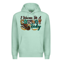 Seafoam i wanna be a cowboy baby Premium Hoodie - Zillion Design Studio