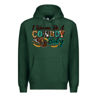 Sports Green i wanna be a cowboy baby Premium Hoodie - Zillion Design Studio