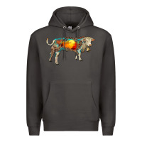 Smoke charolais bull with desert and leopard Premium Hoodie - RanaPortraitStore
