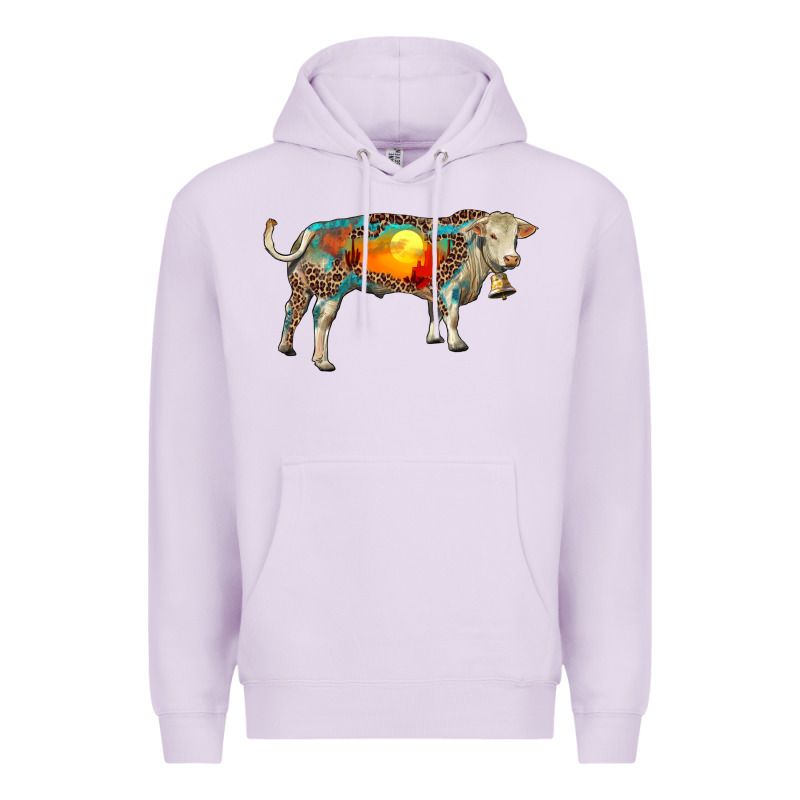 Charolais Bull With Desert And Leopard Premium Hoodie by RanaPortraitStore | Teevron