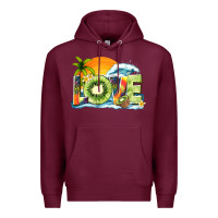 Burgundy love kiwi summer Premium Hoodie - texasbilliewilder