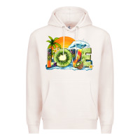 Pale Pink love kiwi summer Premium Hoodie - texasbilliewilder