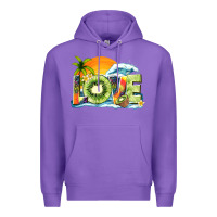 Purple love kiwi summer Premium Hoodie - texasbilliewilder