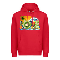 Red love kiwi summer Premium Hoodie - texasbilliewilder