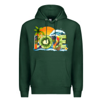 Sports Green love kiwi summer Premium Hoodie - texasbilliewilder