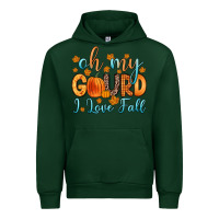 Forest Green oh my gourd i love fall Urban Hoodie - Zillion Design Studio