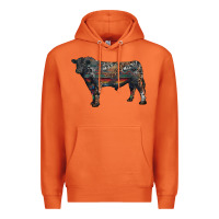Carrot black angus bull with western patterns Premium Hoodie - RanaPortraitStore