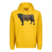 Lemon black angus bull with western patterns Premium Hoodie - RanaPortraitStore