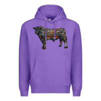 Purple black angus bull with western patterns Premium Hoodie - RanaPortraitStore