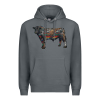 Rock black angus bull with western patterns Premium Hoodie - RanaPortraitStore