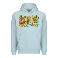 Blue Mist love summer with pineapple Premium Hoodie - texasbilliewilder