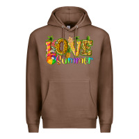 Chestnut love summer with pineapple Premium Hoodie - texasbilliewilder