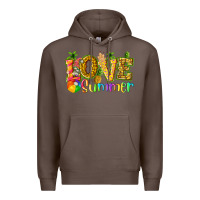 Coffee love summer with pineapple Premium Hoodie - texasbilliewilder