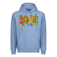 Colony Blue love summer with pineapple Premium Hoodie - texasbilliewilder