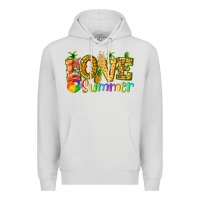 Dove Grey love summer with pineapple Premium Hoodie - texasbilliewilder