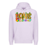 Lilac love summer with pineapple Premium Hoodie - texasbilliewilder