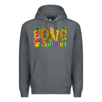 Rock love summer with pineapple Premium Hoodie - texasbilliewilder