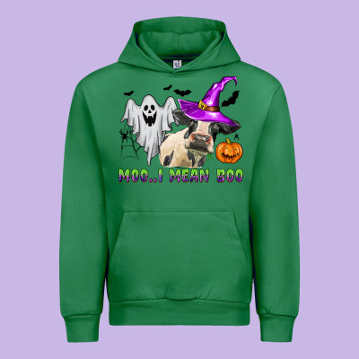 Moo I Mean Boo Urban Hoodie Designed By Zillion Design Studio