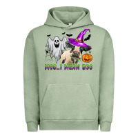 Pigment Oil Green moo i mean boo Urban Hoodie - Zillion Design Studio