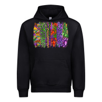 Black mardi gras brush strokes king cake and craw fish Urban Hoodie - RanaPortraitStore