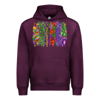Mauve Wine mardi gras brush strokes king cake and craw fish Urban Hoodie - RanaPortraitStore