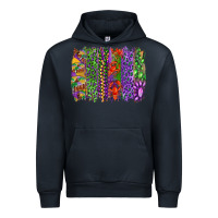 Navy mardi gras brush strokes king cake and craw fish Urban Hoodie - RanaPortraitStore