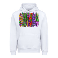 White mardi gras brush strokes king cake and craw fish Urban Hoodie - RanaPortraitStore