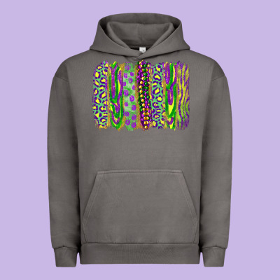 Mardi Gras Brush Stroke Urban Hoodie Designed By Ranaportraitstore