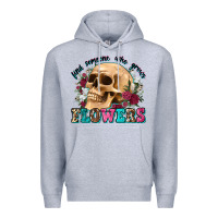 Heather Grey find someone who grows flowers Premium Hoodie - Zillion Design Studio