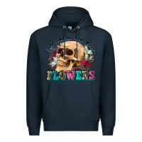 Navy find someone who grows flowers Premium Hoodie - Zillion Design Studio