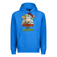 True Royal merry and bright charolais cattle cow with christm Premium Hoodie - RanaPortraitStore