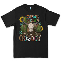 Black summer down cowboy Premium Tee - CowhideDigitalArt