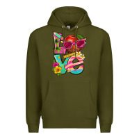 Army Green love summer teacher Premium Hoodie - texasbilliewilder