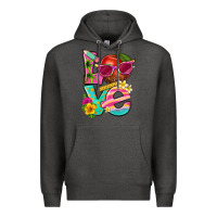 Charcoal Heather love summer teacher Premium Hoodie - texasbilliewilder