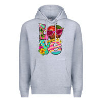 Heather Grey love summer teacher Premium Hoodie - texasbilliewilder