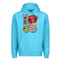 Ocean Blue love summer teacher Premium Hoodie - texasbilliewilder