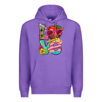 Purple love summer teacher Premium Hoodie - texasbilliewilder