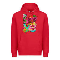 Red love summer teacher Premium Hoodie - texasbilliewilder