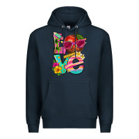 Navy love summer teacher Premium Hoodie - texasbilliewilder