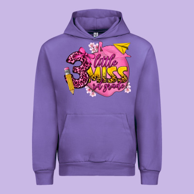 Little Miss 3 Rd Grade Urban Hoodie Designed By Texasbilliewilder